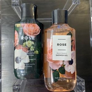ROSE Bath and Body works lotion AND shower gel